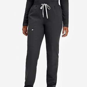 Fabletics Motiontech 3 Pocket Semi Slim Fit Black Scrub Pant Black XS TALL